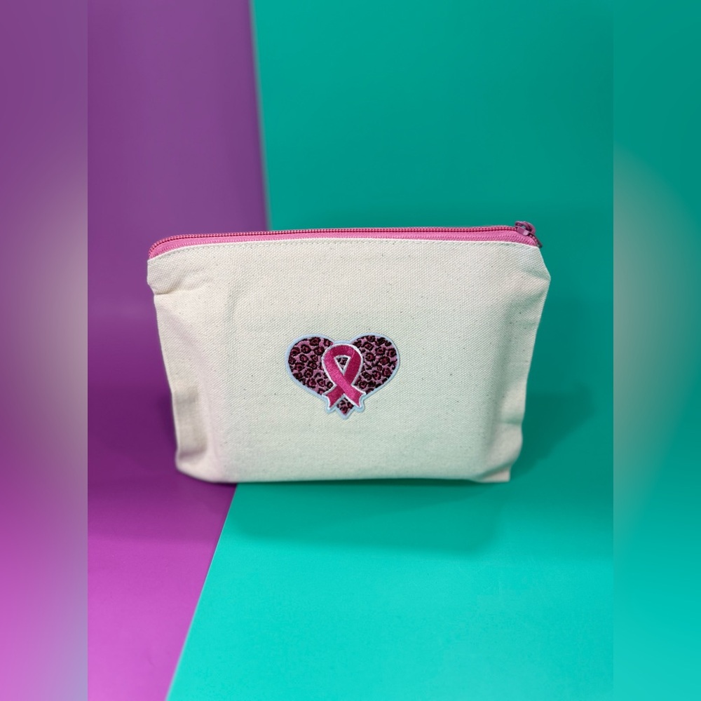 Pencil Pouch: Breast Cancer Heart